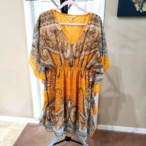 Pasley Print Sheer Dress
